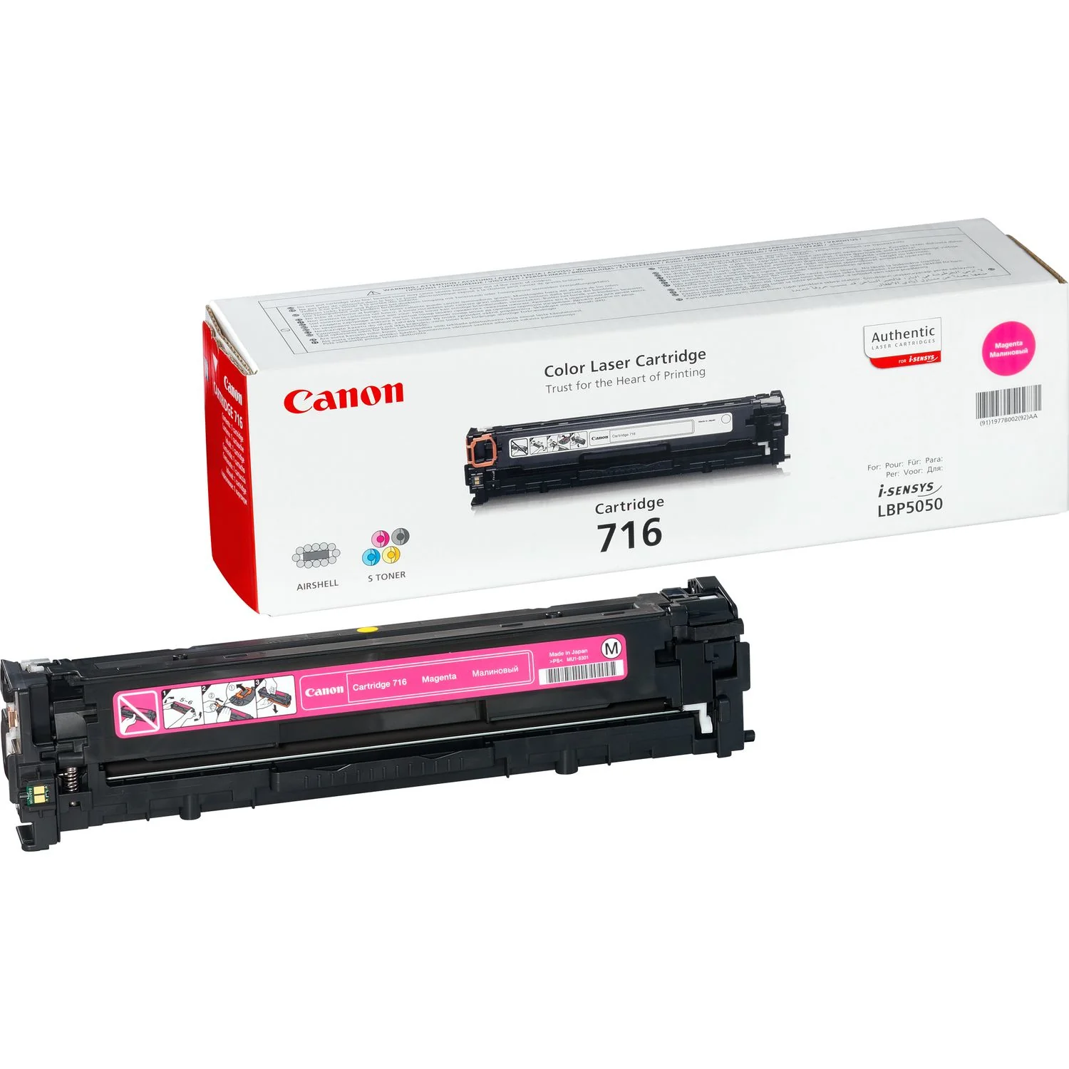 Toner Laser Canon 716M Magenta Original para LBP-5050 / MF8050 / MF8030 — 1500 Páginas