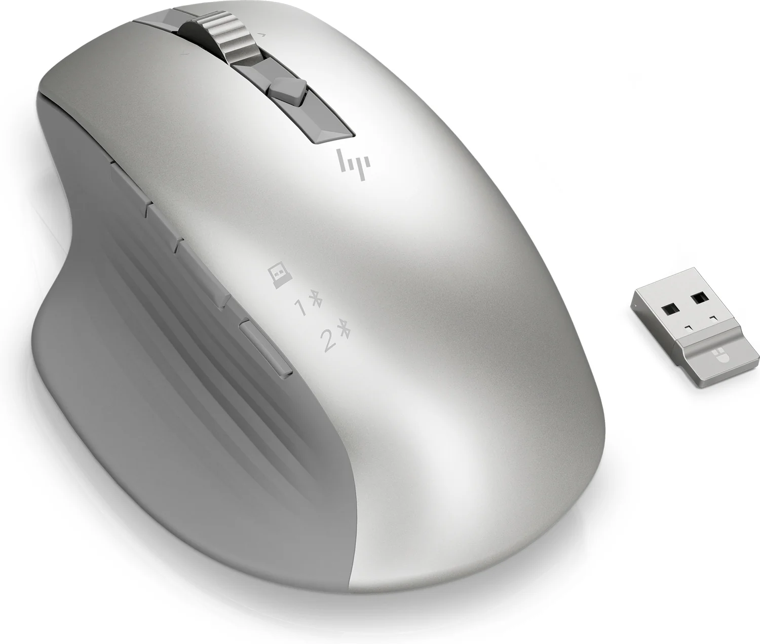 Rato sem Fios HP 930 Creator Bluetooth 3000 DPI 7 Botões Recarregável USB-C — Prateado - Imagem 7