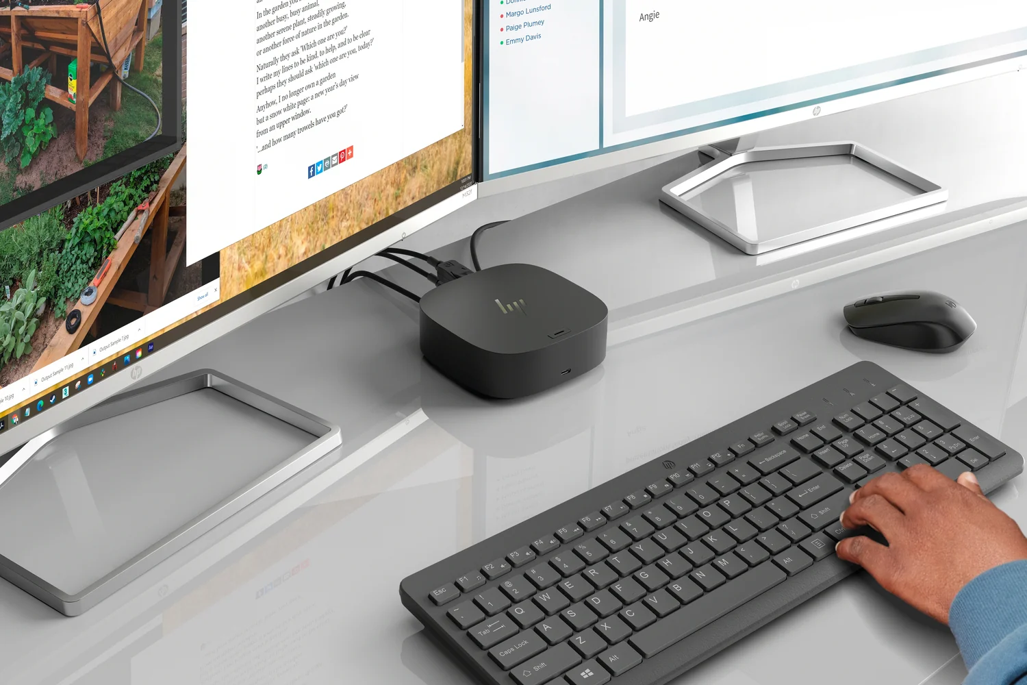 Rato sem Fios HP 930 Creator Bluetooth 3000 DPI 7 Botões Recarregável USB-C — Prateado - Imagem 15