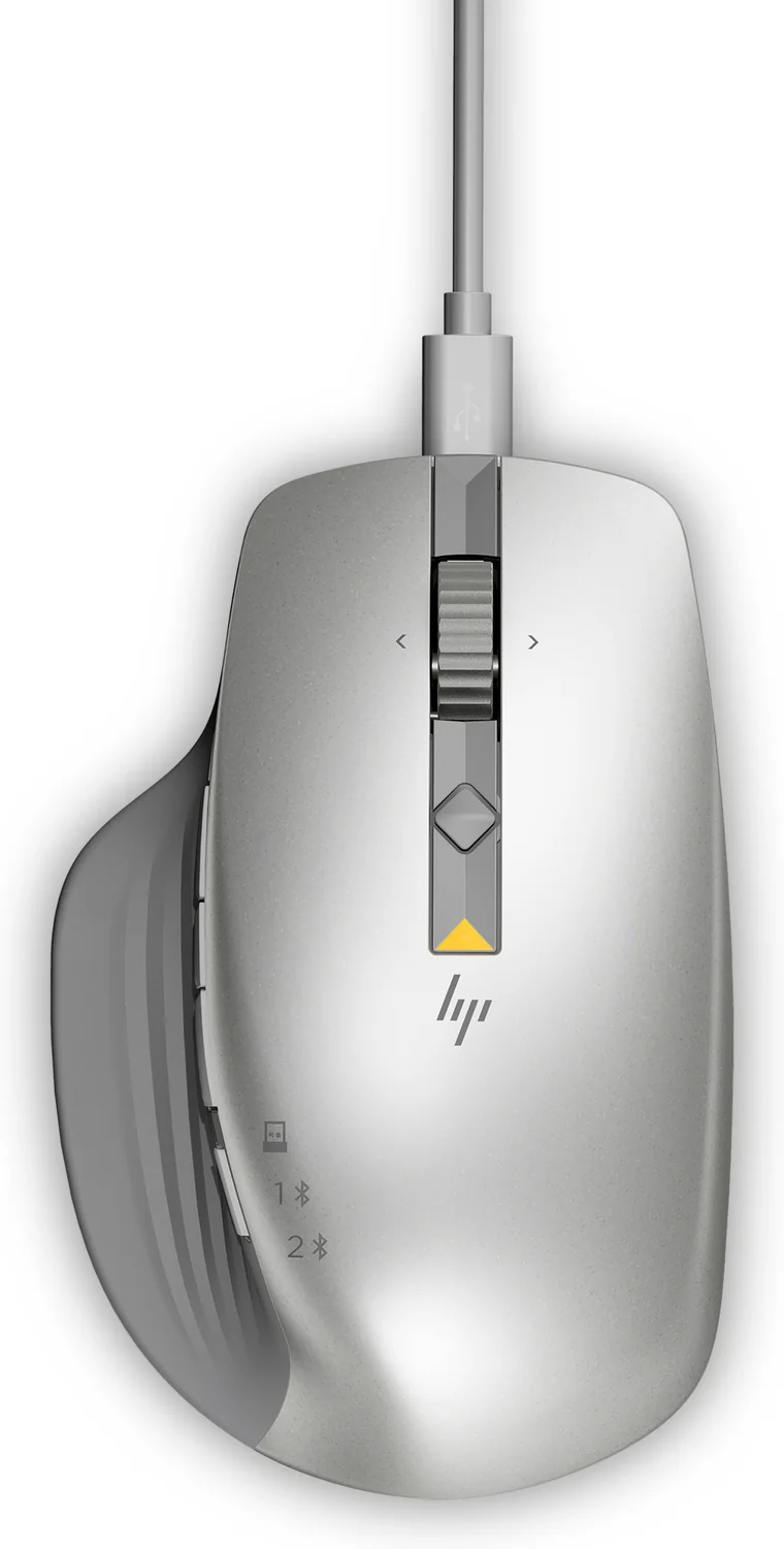 Rato sem Fios HP 930 Creator Bluetooth 3000 DPI 7 Botões Recarregável USB-C — Prateado - Imagem 9