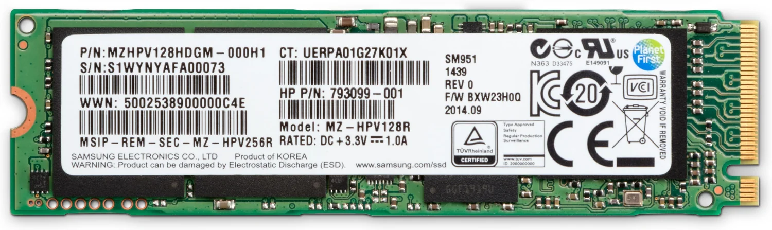 SSD HP Z Turbo Drive 256GB M.2 NVMe PCIe para Workstation Z4/Z6 G4