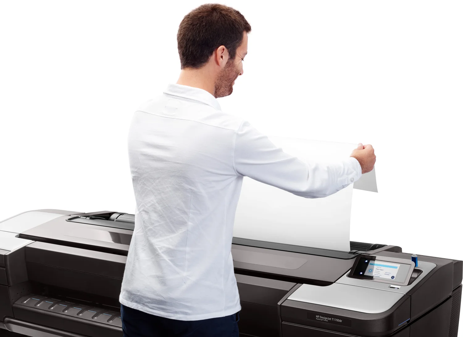Plotter HP DesignJet T1700 44" PostScript 2400x1200 DPI 6 Cores 500GB HDD Ethernet USB - Imagem 6