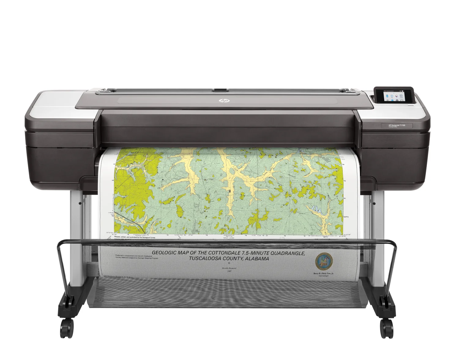 Plotter HP DesignJet T1700 44" PostScript 2400x1200 DPI 6 Cores 500GB HDD Ethernet USB - Imagem 1