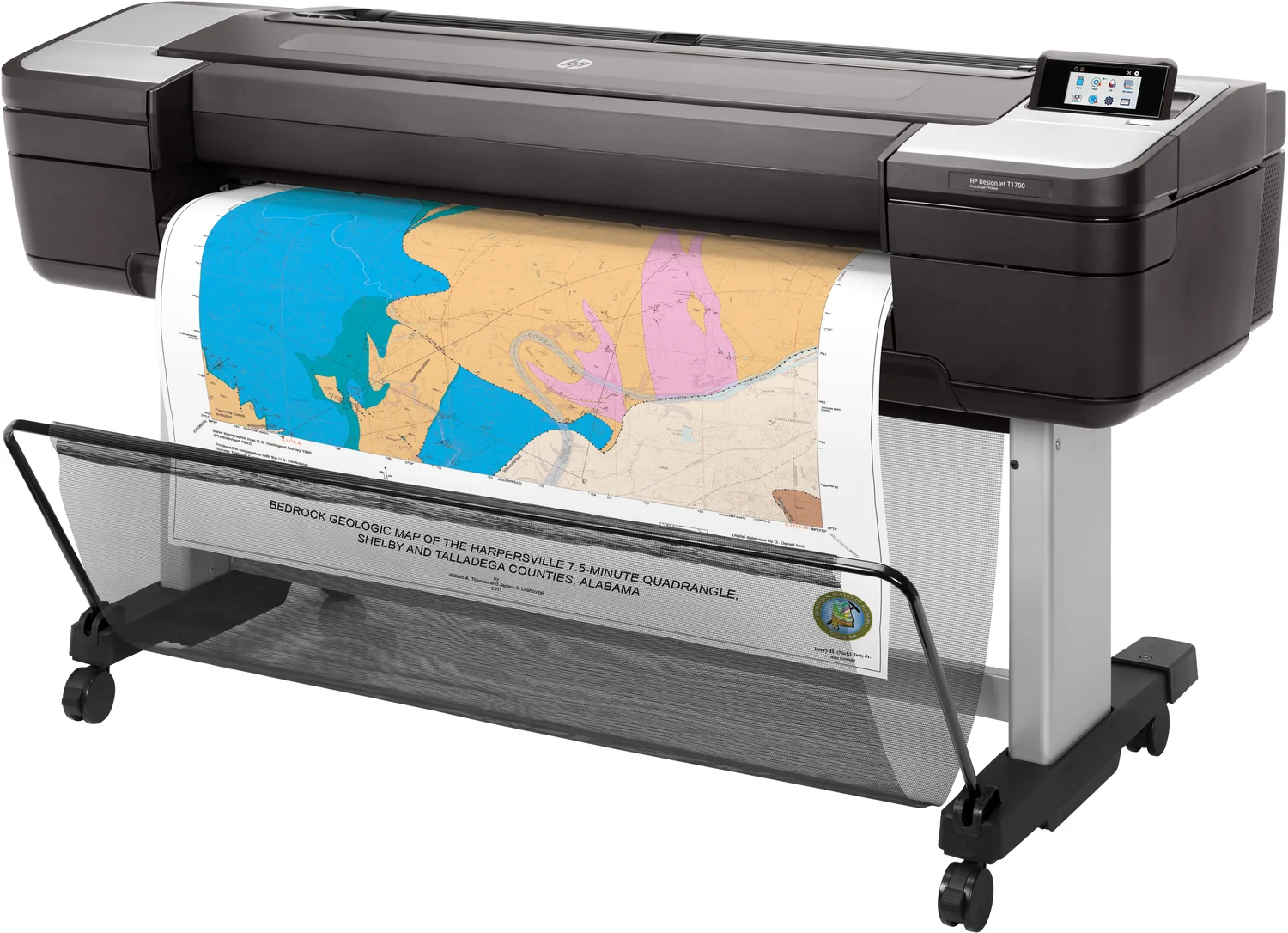 Plotter HP DesignJet T1700dr 44" PostScript 2400x1200 DPI 4GB RAM 500GB HDD Dual Roll Preto - Imagem 6