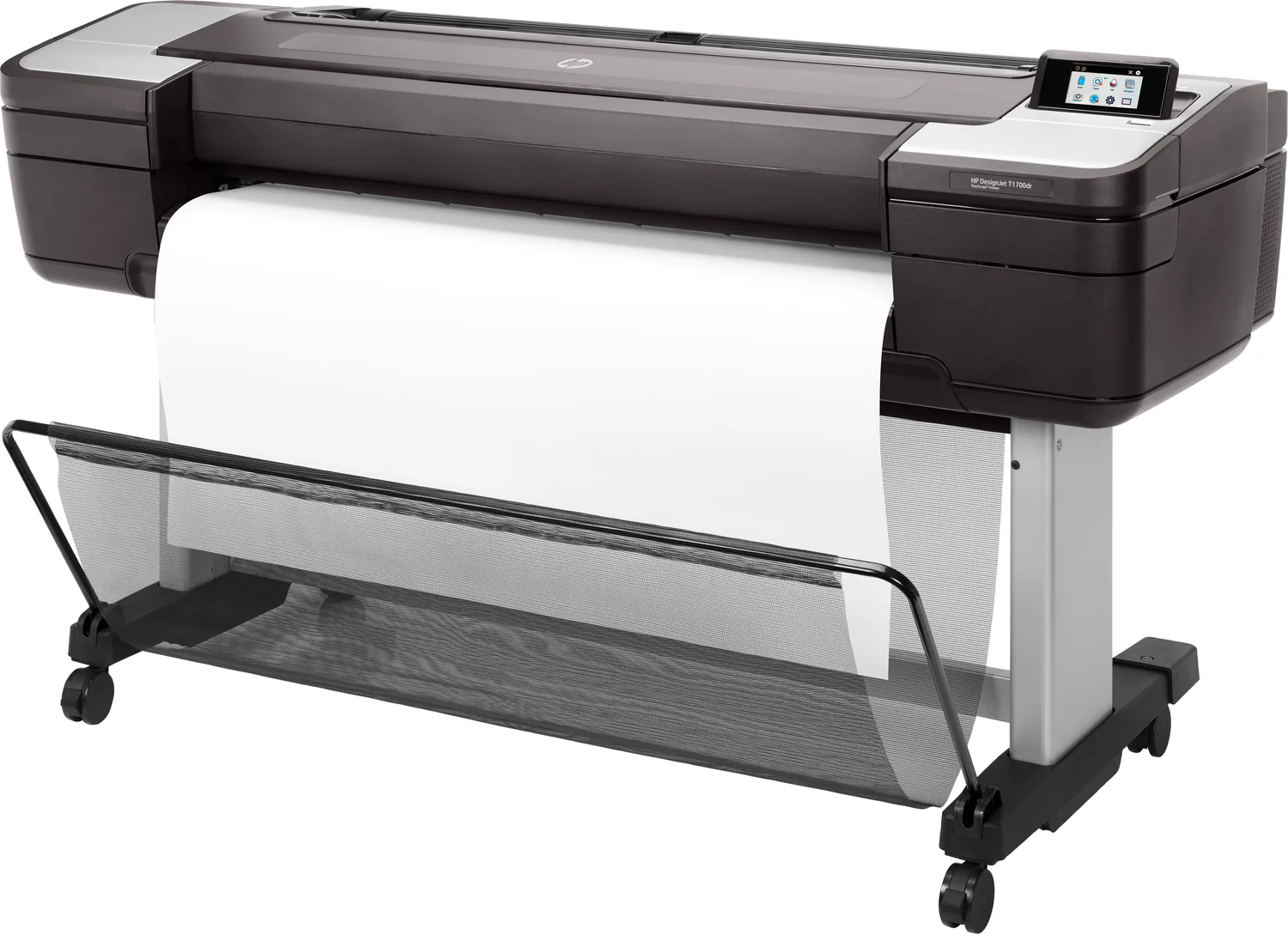 Plotter HP DesignJet T1700dr 44" PostScript 2400x1200 DPI 4GB RAM 500GB HDD Dual Roll Preto - Imagem 2