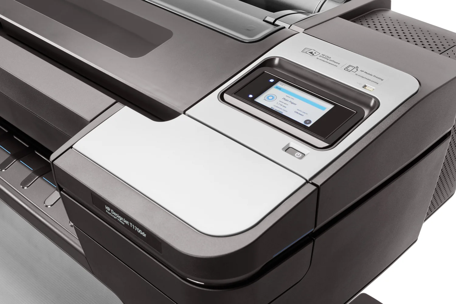 Plotter HP DesignJet T1700dr 44" PostScript 2400x1200 DPI 4GB RAM 500GB HDD Dual Roll Preto - Imagem 8