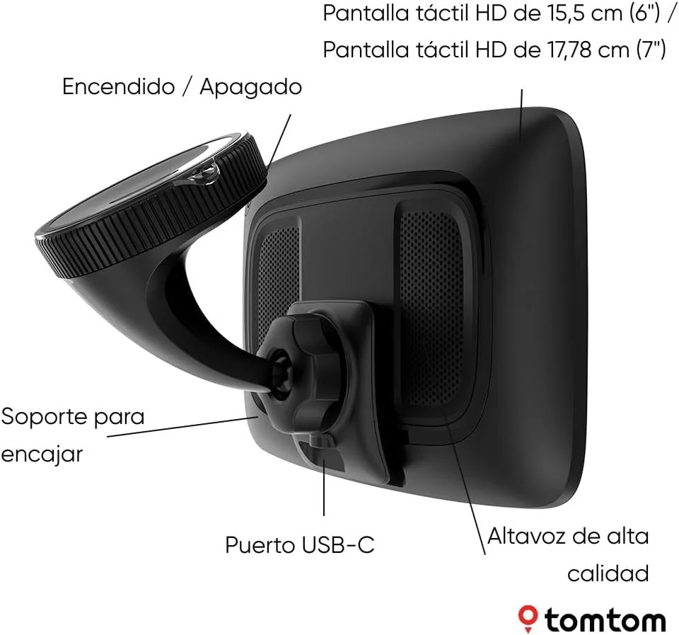 GPS para automóvel TomTom GO Superior 7" 32GB com mapas mundiais - Imagem 6