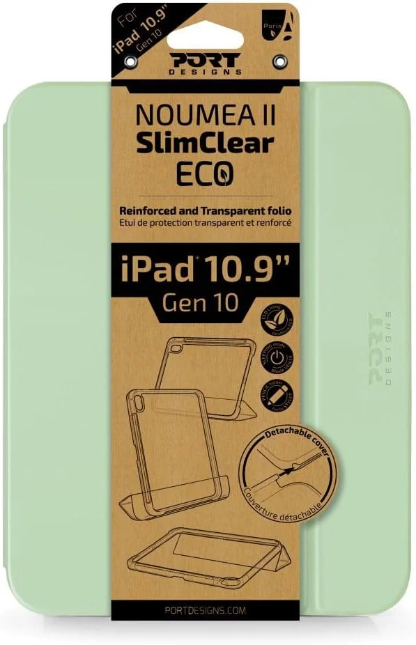 Capa para Tablet Port Designs Noumea II Slimclear ECO iPad Gen 10 10.9" e Gen 11 11" Verde - Imagem 2