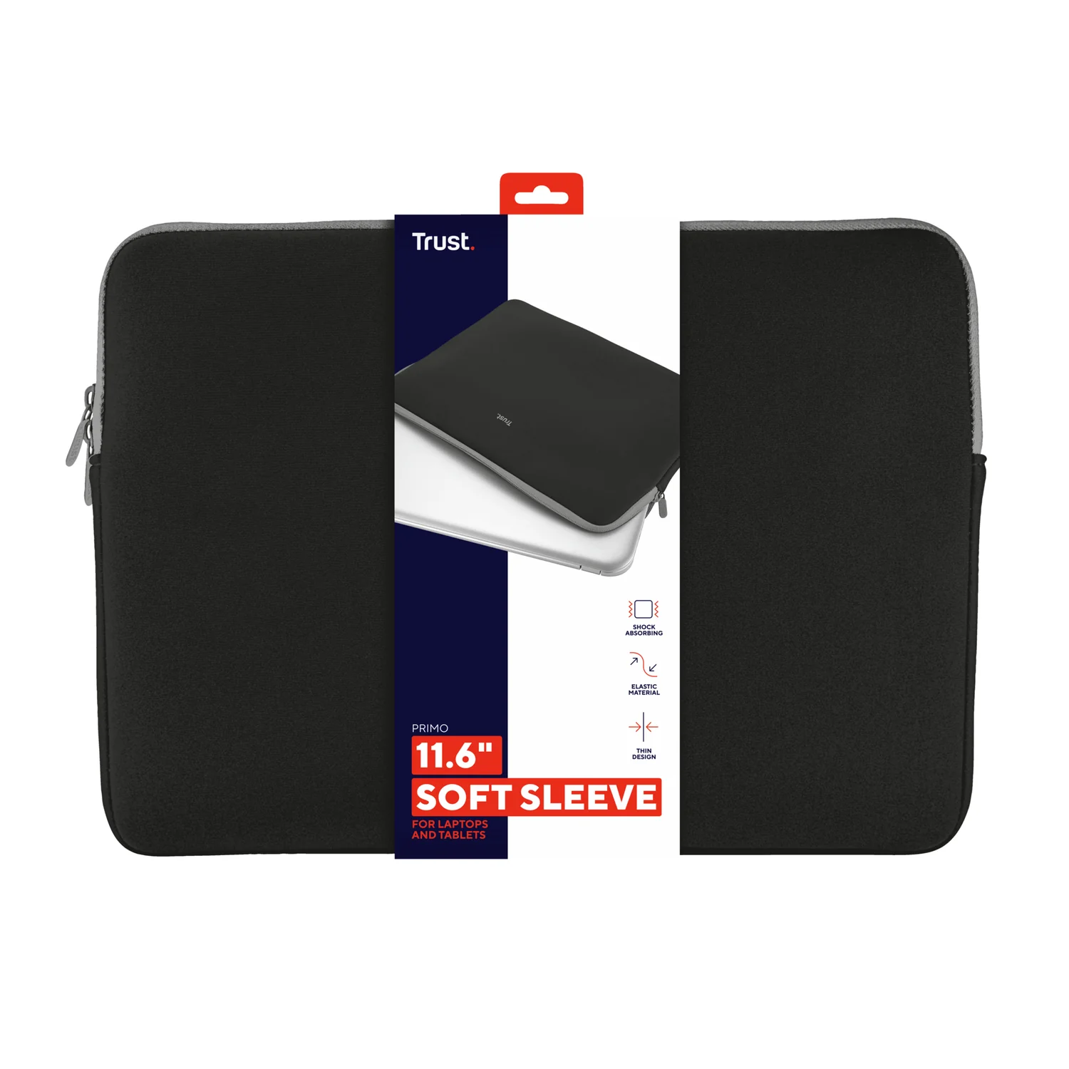 Capa para Portátil Trust Primo Sleeve 11.6" Neopreno Preta - Imagem 6