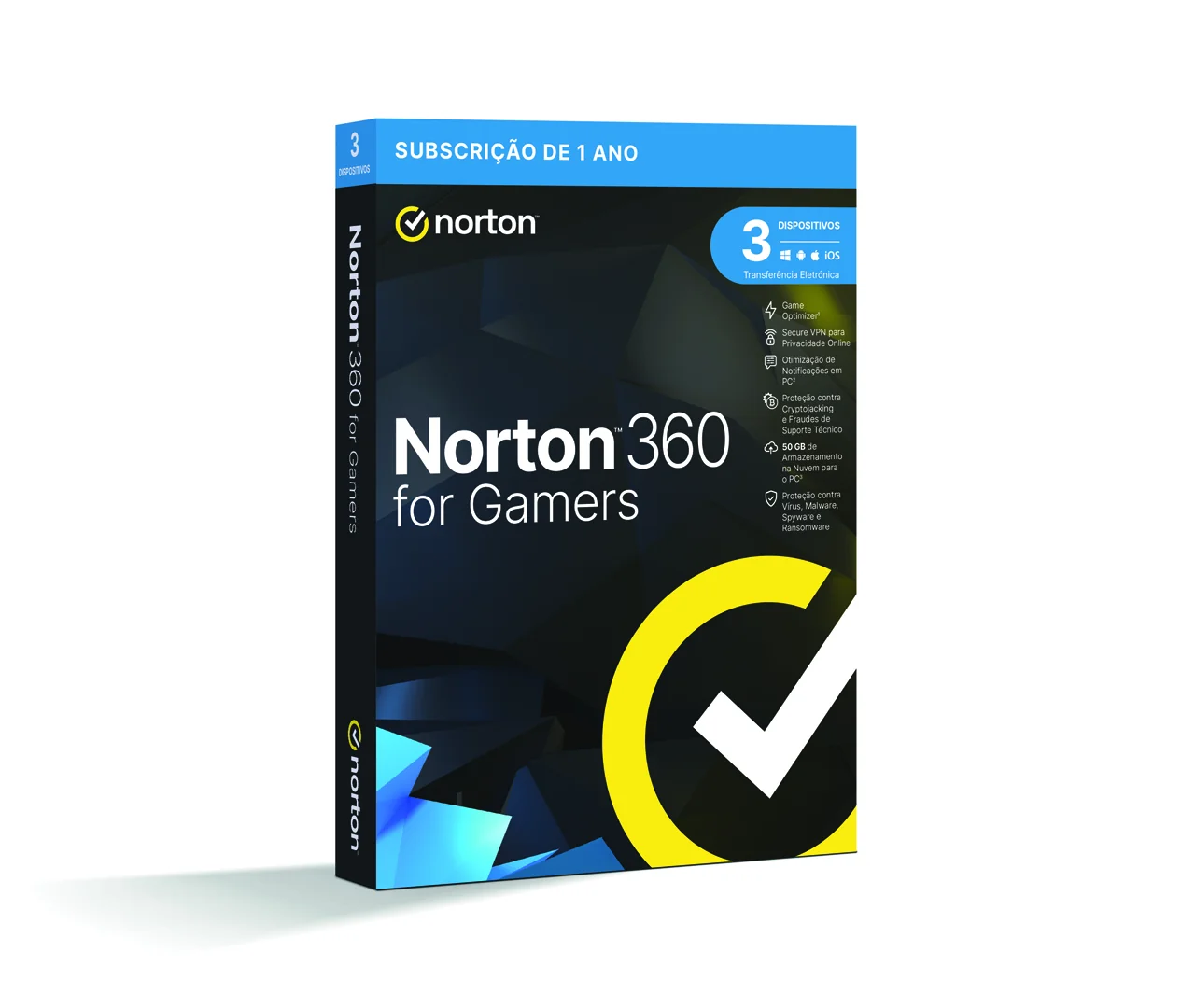 Software Antivírus Norton 360 for Gamers - Pack 4 Unidades, 3 Dispositivos, 1 Ano, Retail - Imagem 1