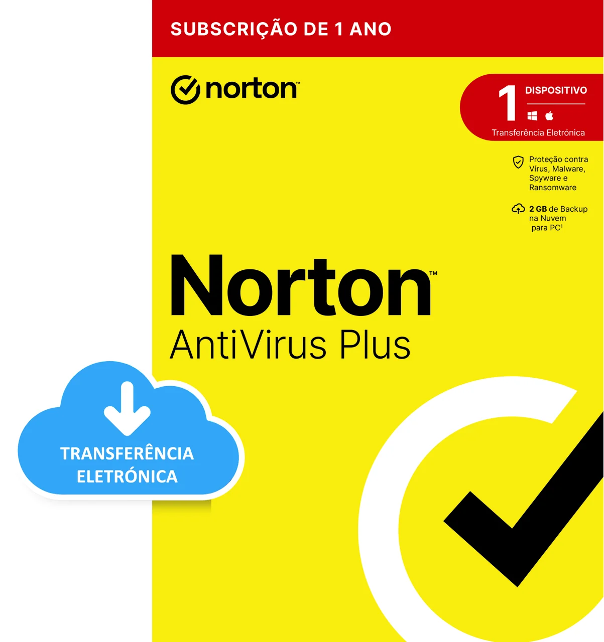 Software Antivírus Norton AntiVirus Plus - Pack 4 Unidades, 1 PC/MAC, 1 Ano, Licença Retail - Imagem 1