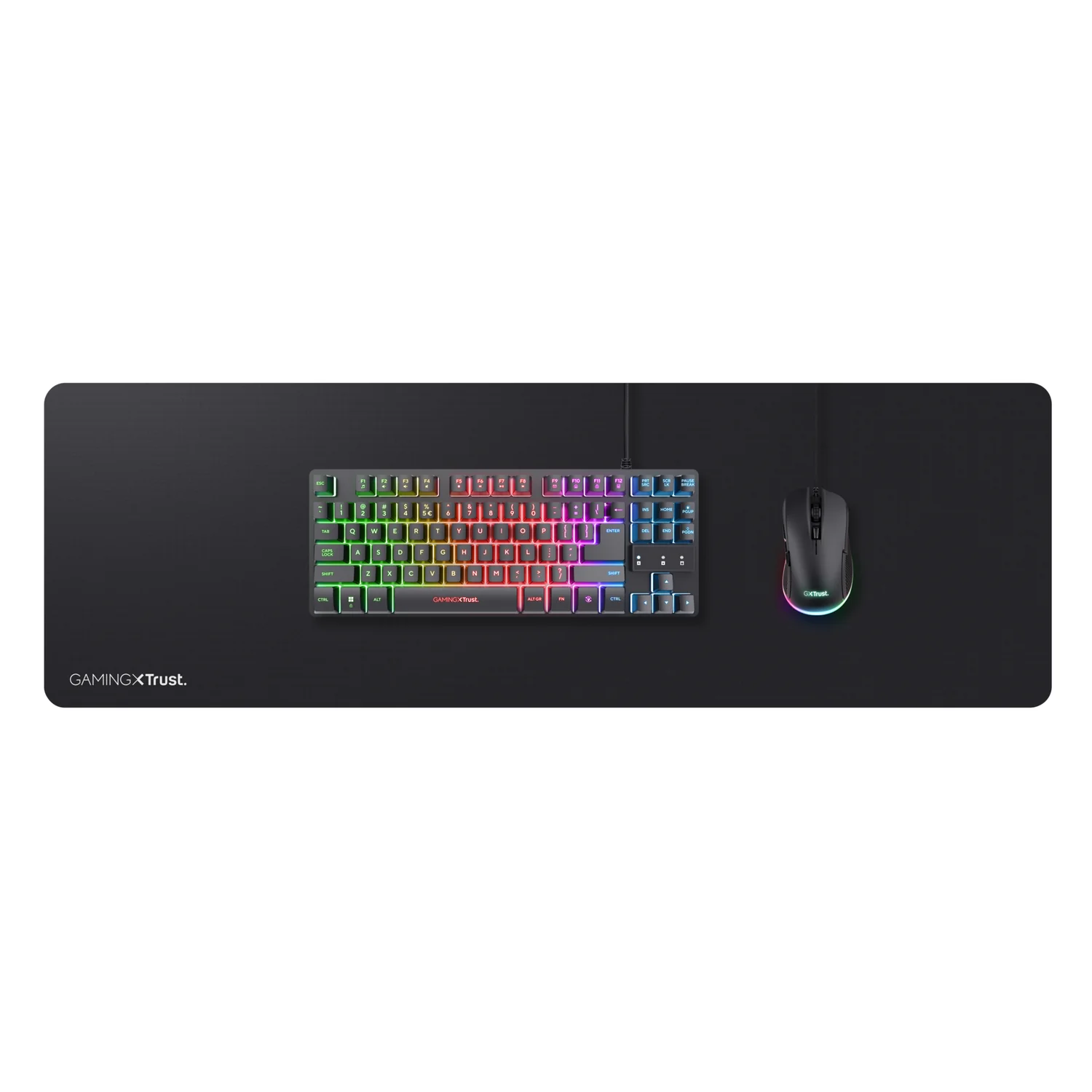 Tapete Gaming Trust GXT758 XXL 930x300mm Espessura 3mm Base Antiderrapante Preto - Imagem 3