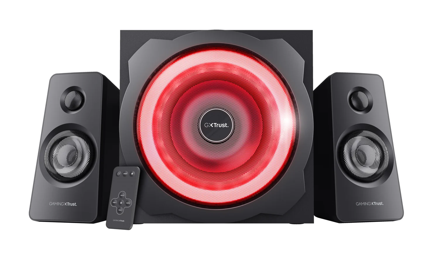 Colunas 2.1 Trust Tytan RGB 60W RMS 120W Pico com Subwoofer e Telecomando Preto - Imagem 3