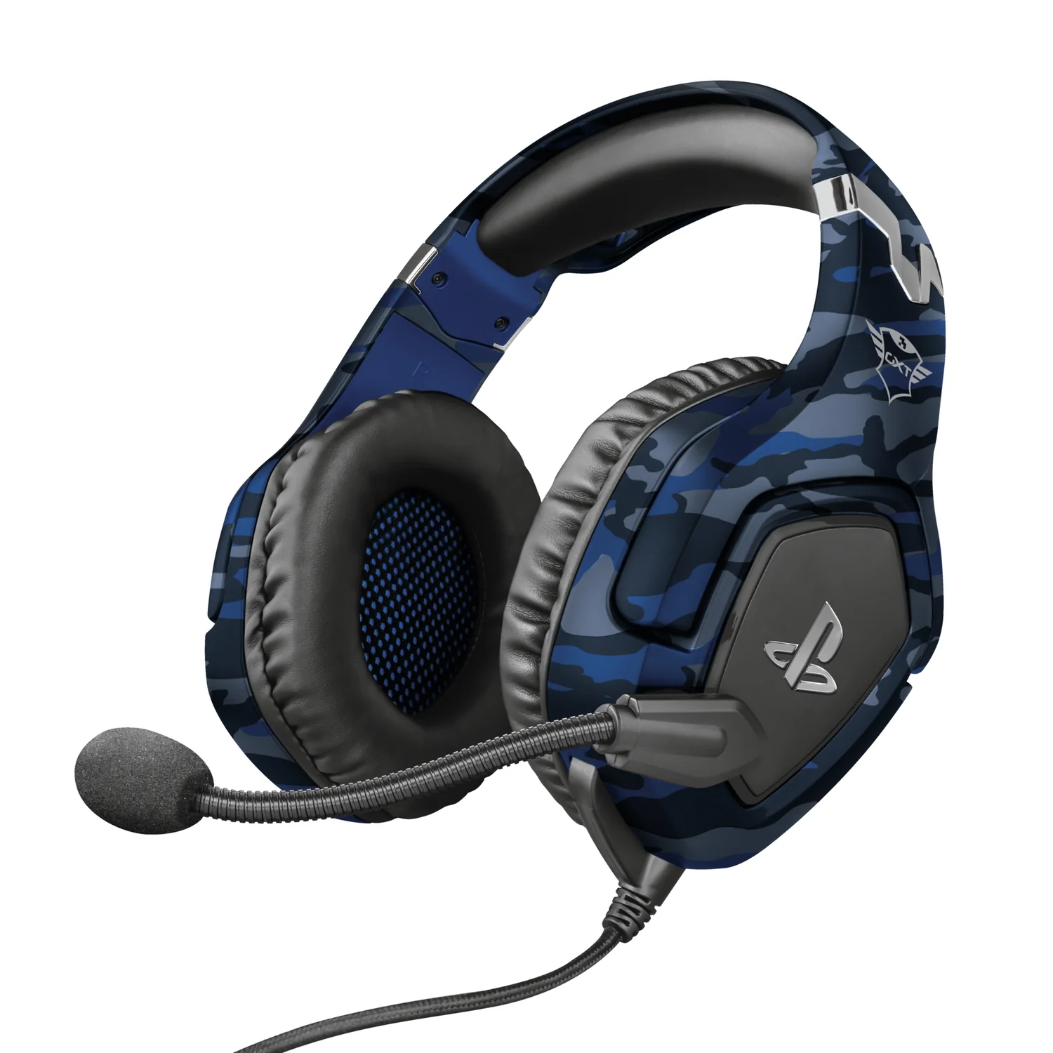 Auscultadores Gaming Trust GXT 488 Forze-B para PS4 com Microfone Amovível — Preto/Azul - Imagem 2