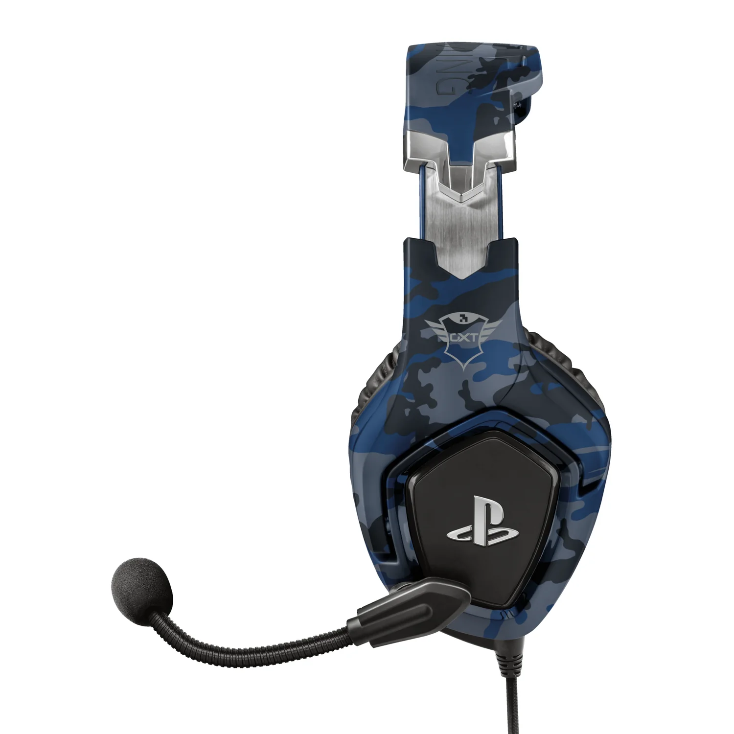 Auscultadores Gaming Trust GXT 488 Forze-B para PS4 com Microfone Amovível — Preto/Azul - Imagem 4