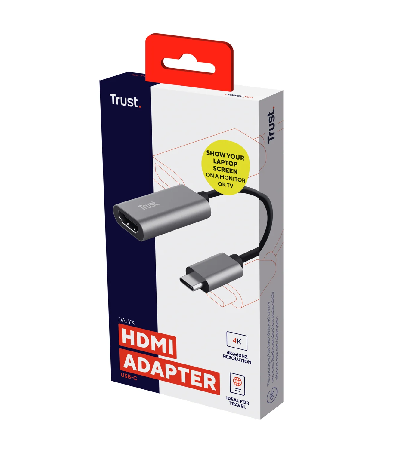 Adaptador USB-C para HDMI Trust Dalyx 4K Ultra HD Cinzento - Imagem 6
