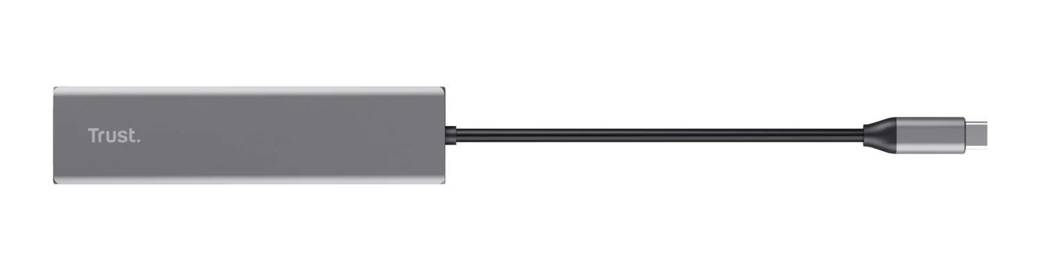 Hub USB-C com Leitor de Cartões Trust Halyx Fast 3 Portas USB-A + SD/MicroSD Alumínio - Imagem 4