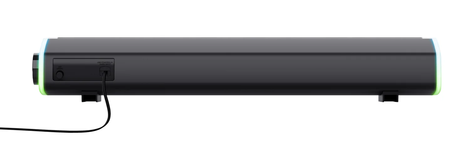 Soundbar para PC Trust GXT 620 Axon RGB 2.0 12W com Iluminação LED Preta - Imagem 7