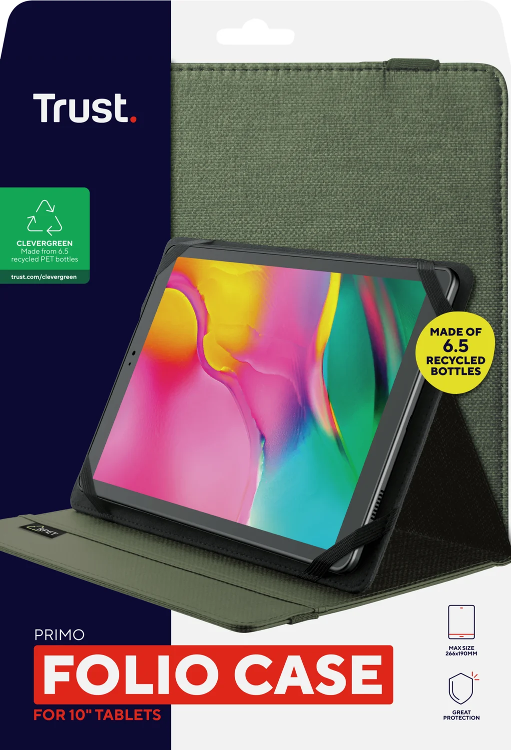 Capa Fólio Trust Primo 10" Verde em Material Reciclado PET - Imagem 5