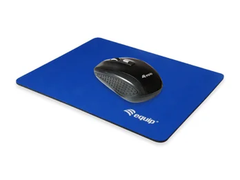 Tapete de rato Equip 245012 em nylon e borracha base antiderrapante azul 220x180 mm - Imagem 1