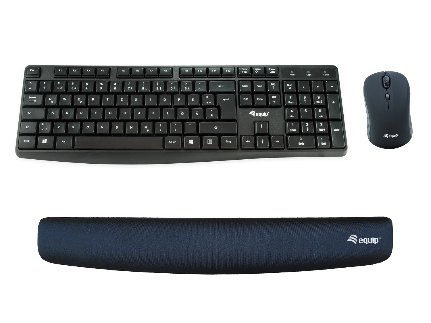 Descanso de pulsos para teclado Equip em espuma de memória preto 465x70x20mm - Imagem 5