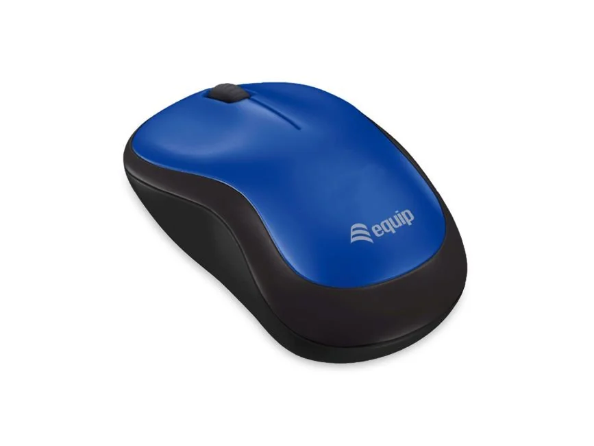 Rato sem fios Equip 245112 ótico ambidestro RF wireless 1200 DPI, azul