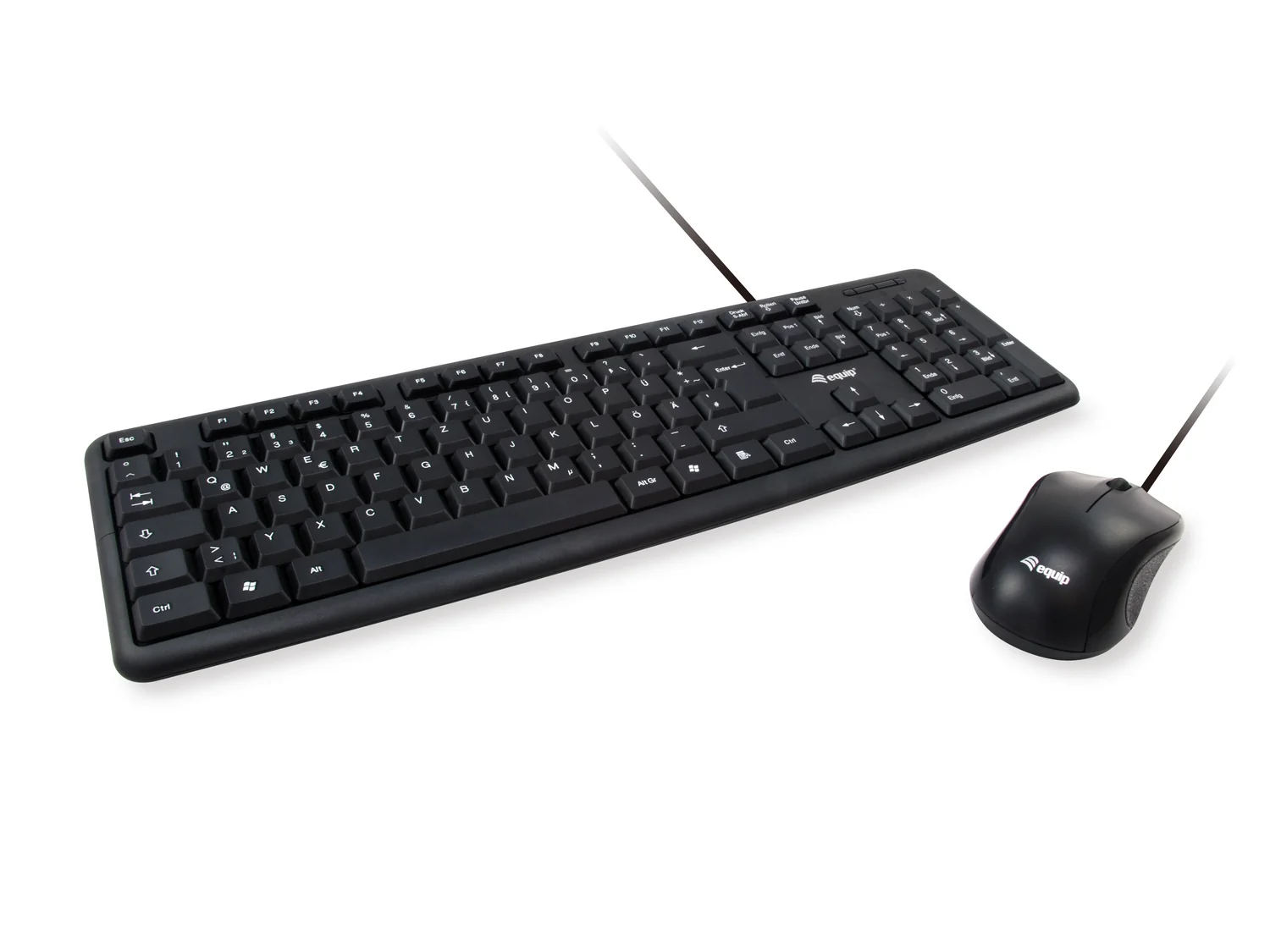 Conjunto teclado e rato Equip 245202 com fios USB QWERTY PT preto - Imagem 1