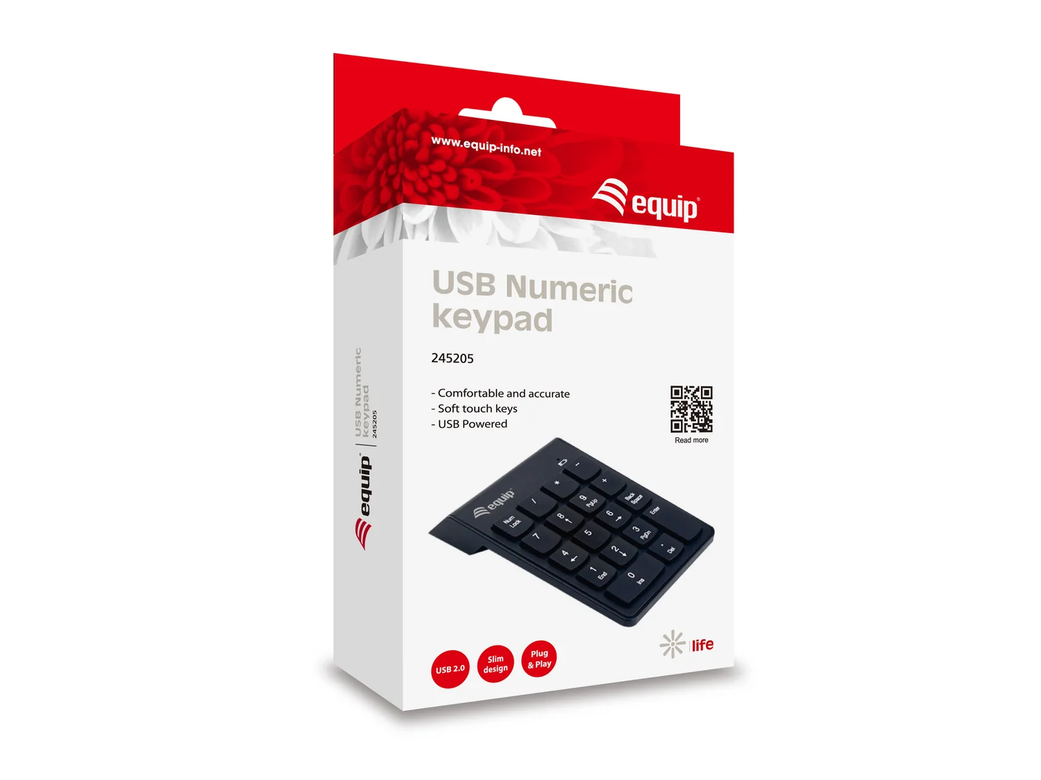 Teclado numérico Equip 245205 USB universal com calculadora preto - Imagem 4