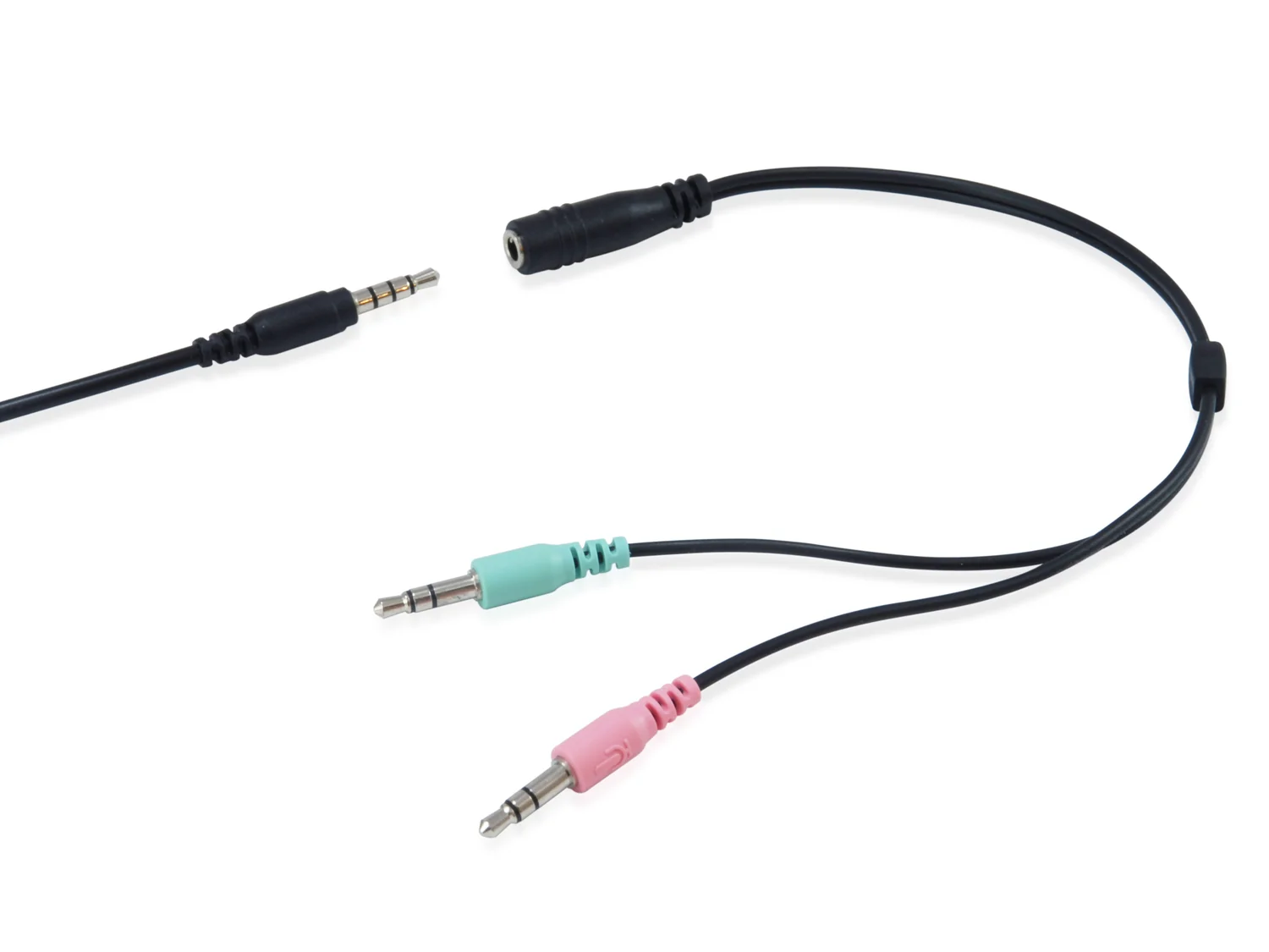 Auscultadores com fio e microfone para chamadas e música, 2x 3,5 mm Equip Chat Headset 245302 - Imagem 4