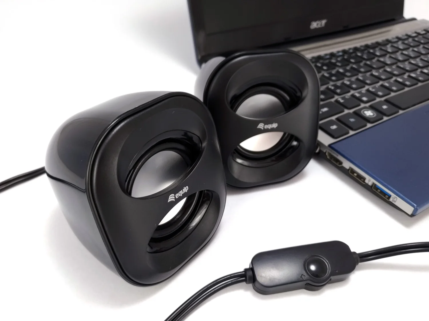 Colunas de Som USB para PC Equip 245330 2.0 3W Plug-and-Play Preto - Imagem 2