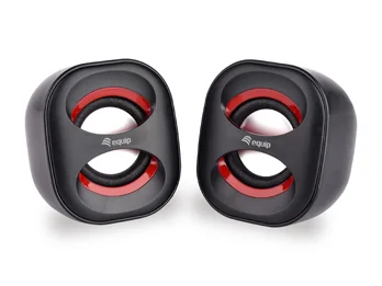 Coluna de som mini USB Equip 245331 3W RMS preta com fios para PC e portátil - Imagem 1