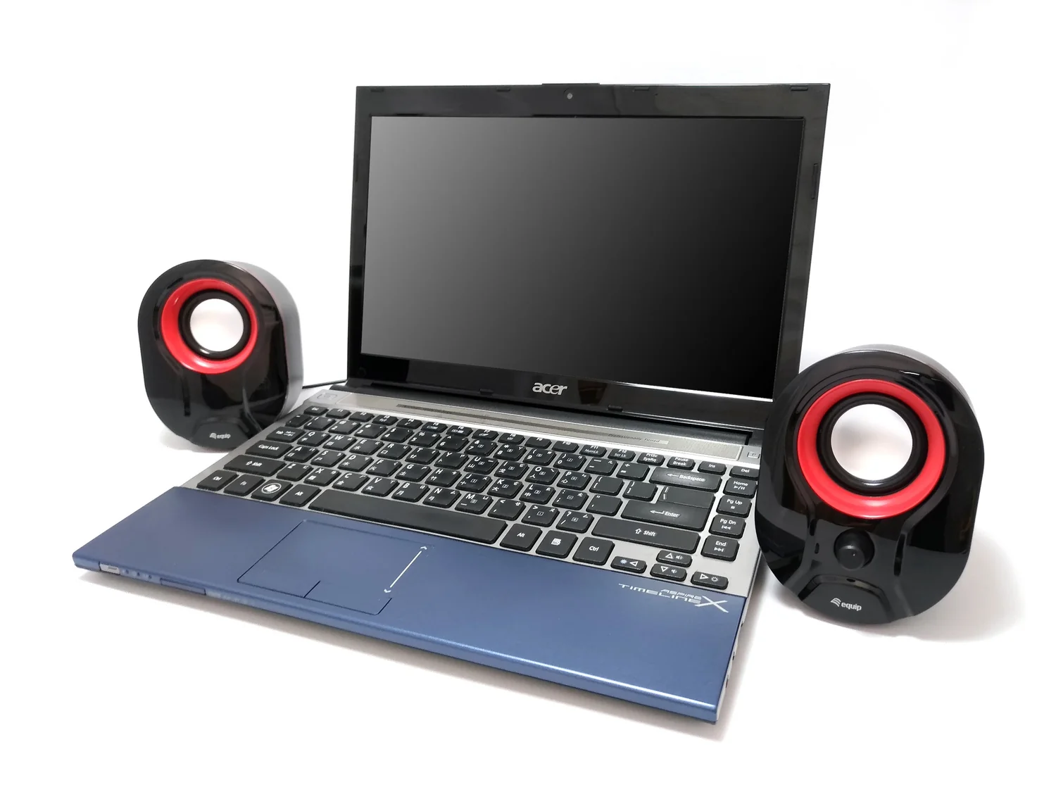 Colunas de som estéreo 2.0 Equip 245332 USB 3W RMS preto e vermelho para PC - Imagem 3