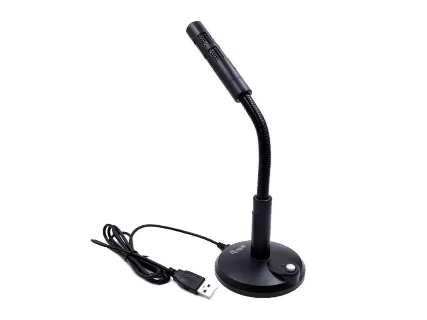 Microfone de mesa Equip 245340 USB Type-A plug and play preto - Imagem 1