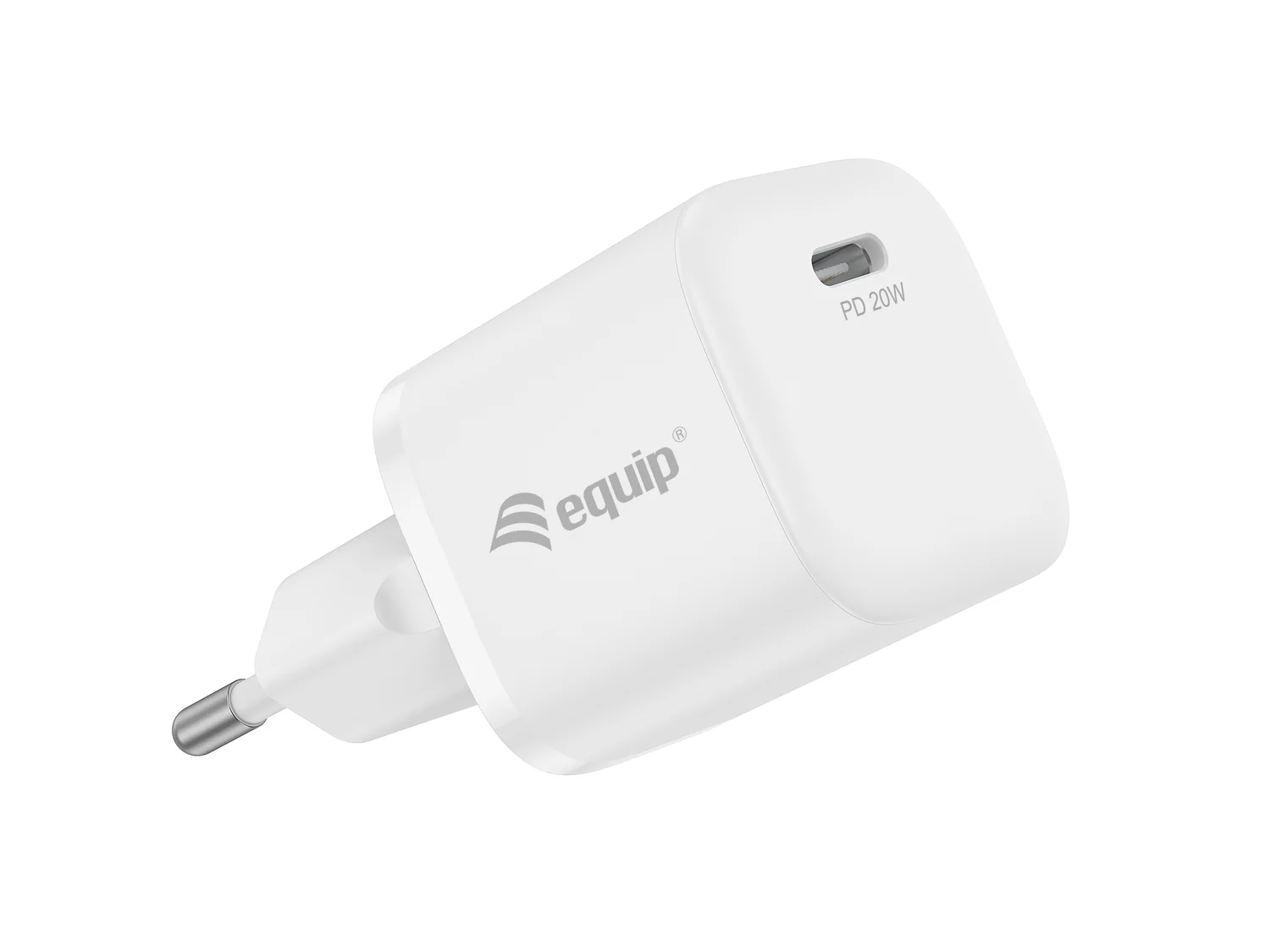 Carregador USB-C Equip 245520 PD 20W para Smartphone e Tablet Branco - Imagem 1