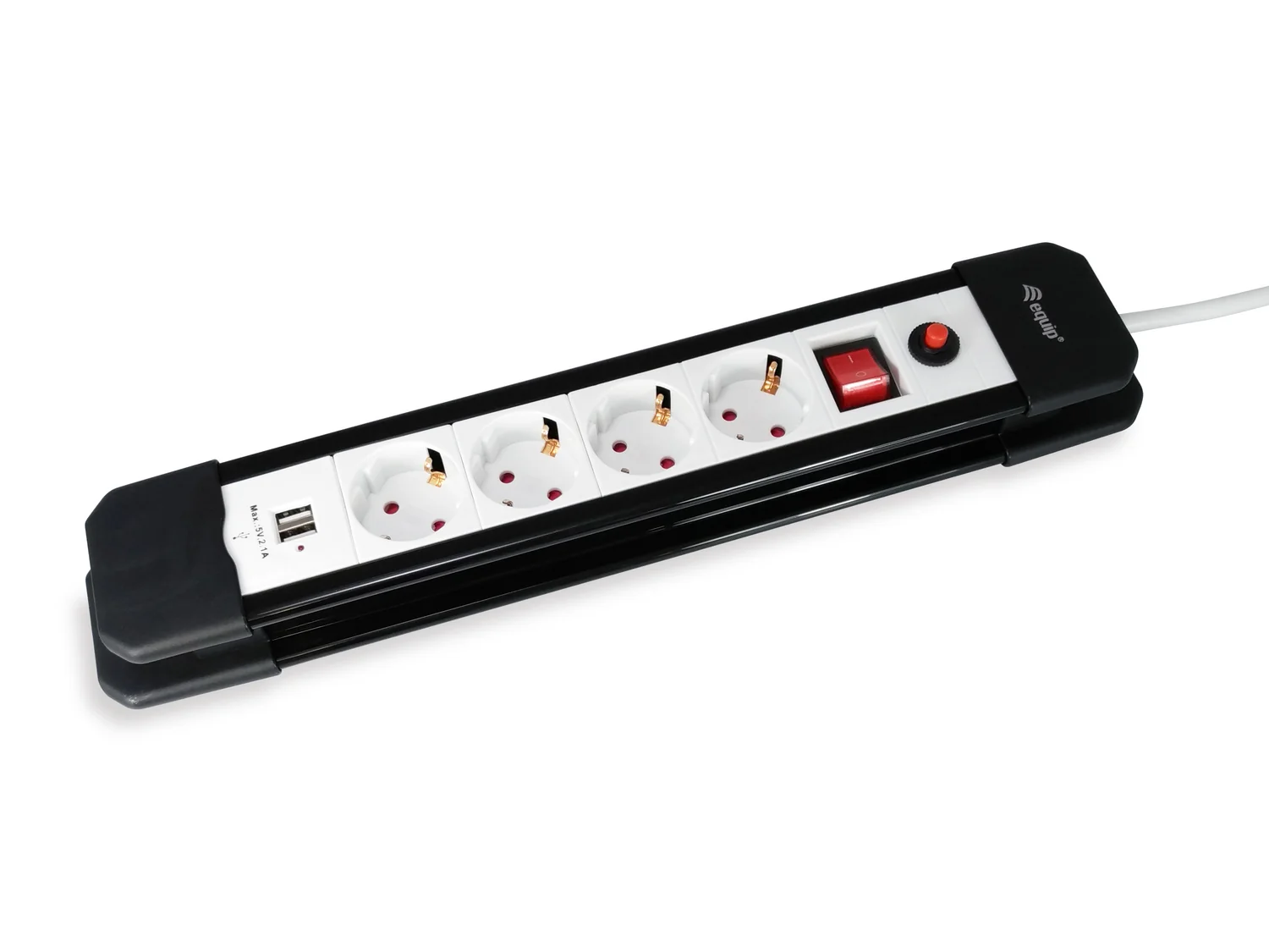 Extensão elétrica Equip 245553 4 tomadas Schuko com 2 USB 1,5m - Imagem 1