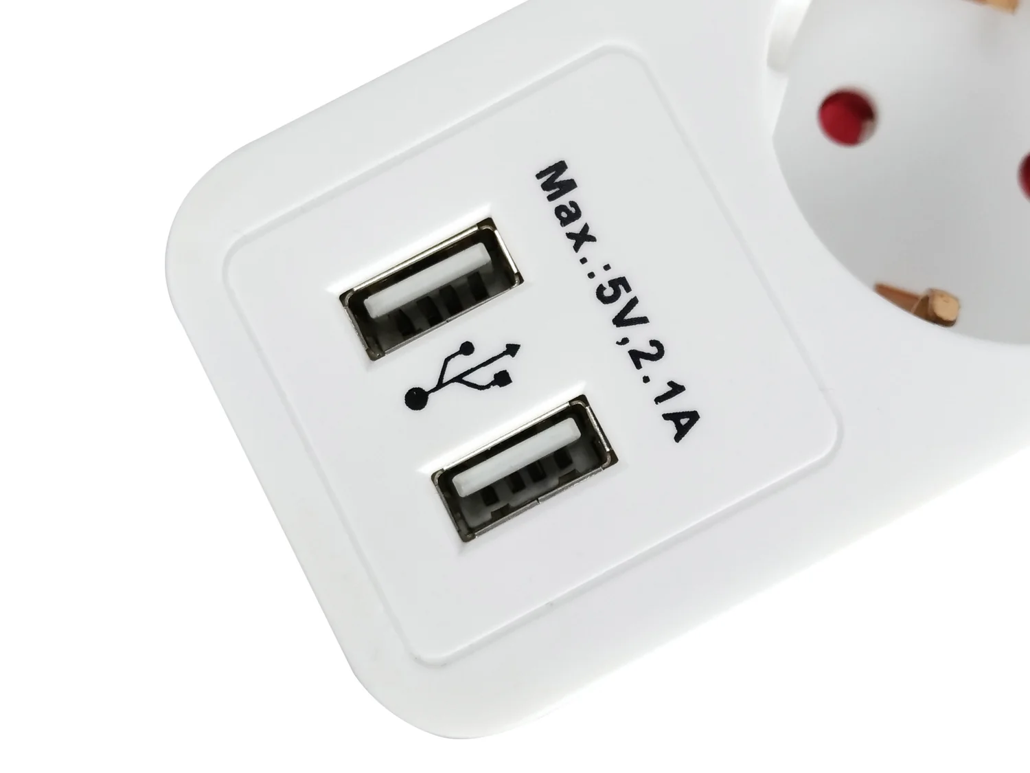 Extensão Elétrica Equip 5 Tomadas + 2 USB Cabo 1,8 m com Interruptor Interior Branco - Imagem 5
