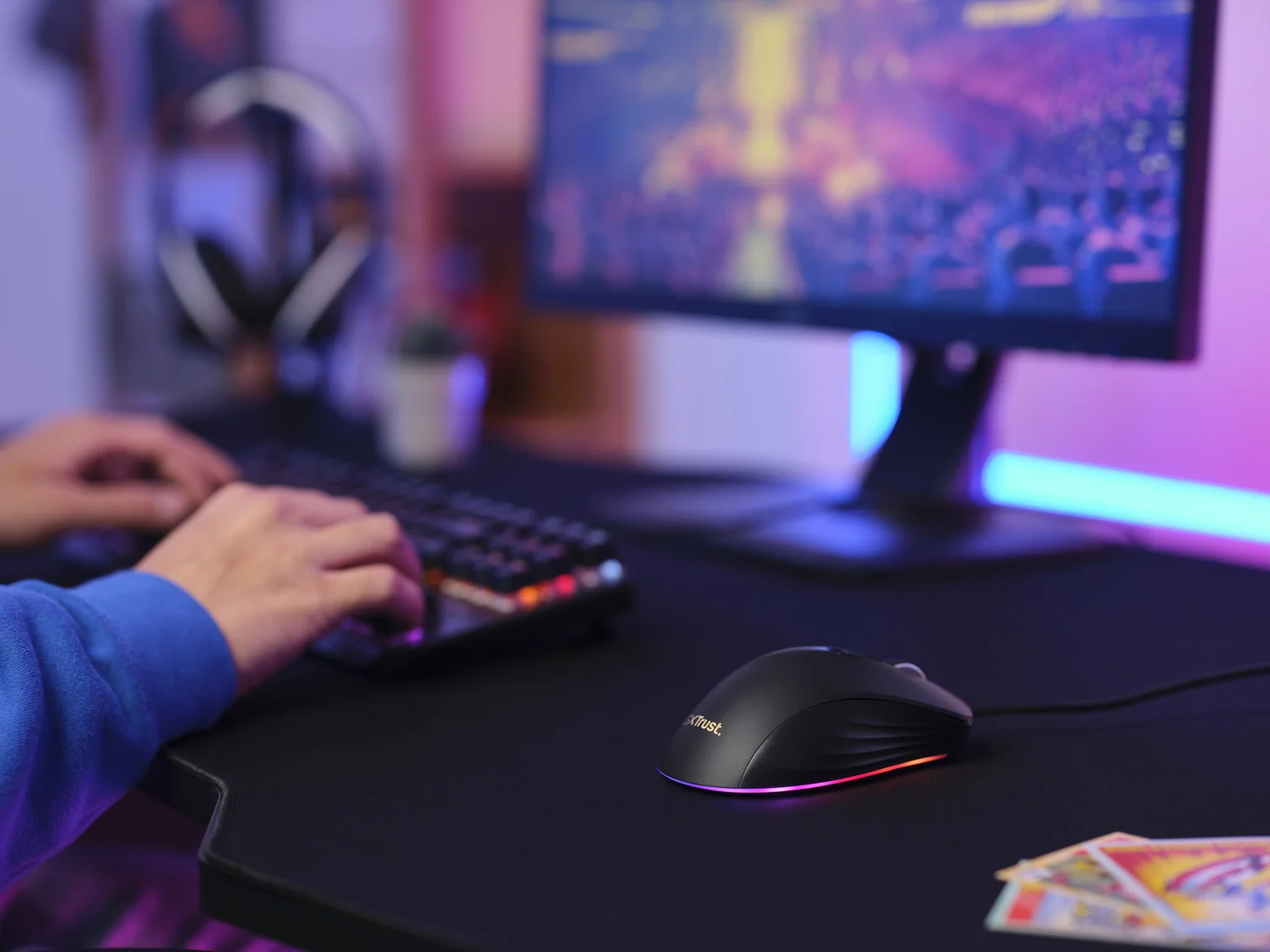 Rato gaming com fio Trust GXT924 YBAR+ sensor 25600 DPI RGB iluminação completa USB-A 1,8 m Preto - Imagem 6
