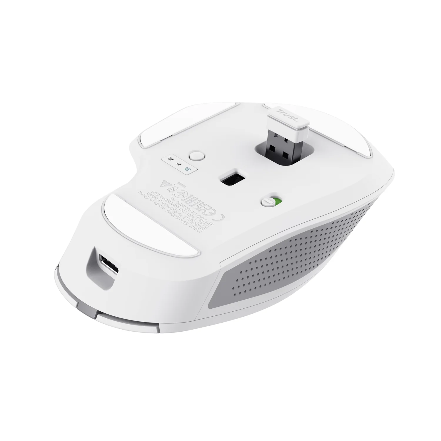 Rato sem fios multidevice Trust Ozaa+ Bluetooth 3200 DPI scroll horizontal USB-C Branco - Imagem 6