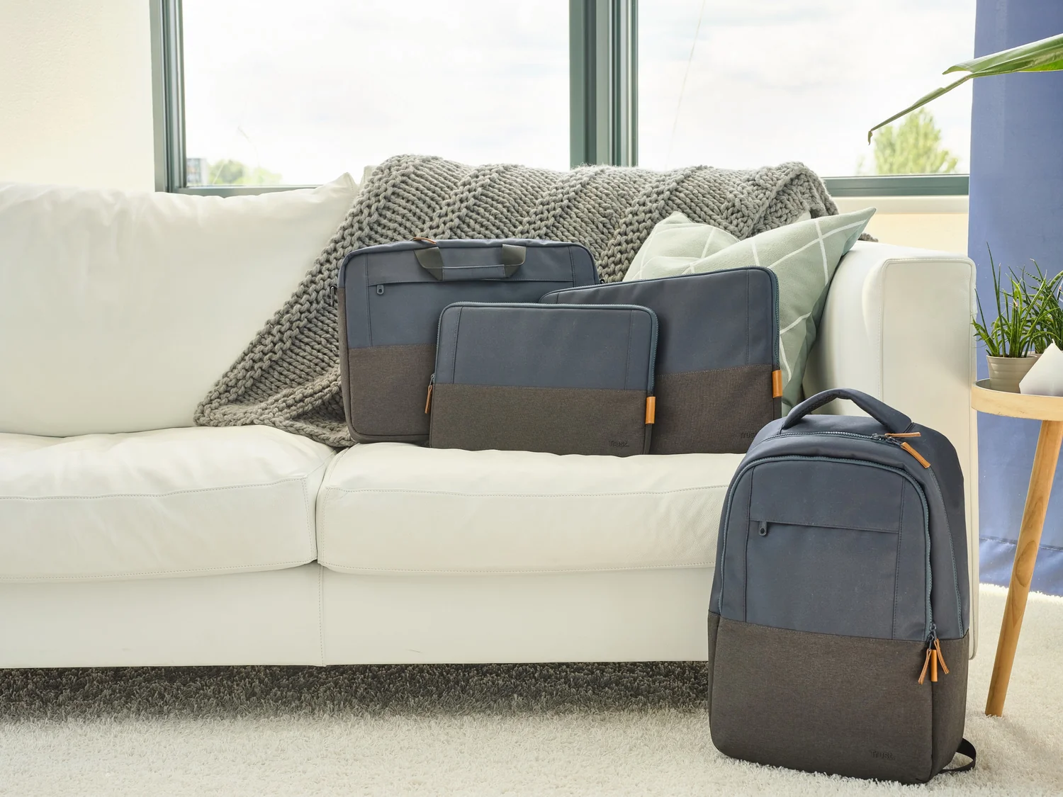 Mala para Portátil Trust Lisboa 16" Azul Materiais Reciclados e Resistente à Água - Imagem 7