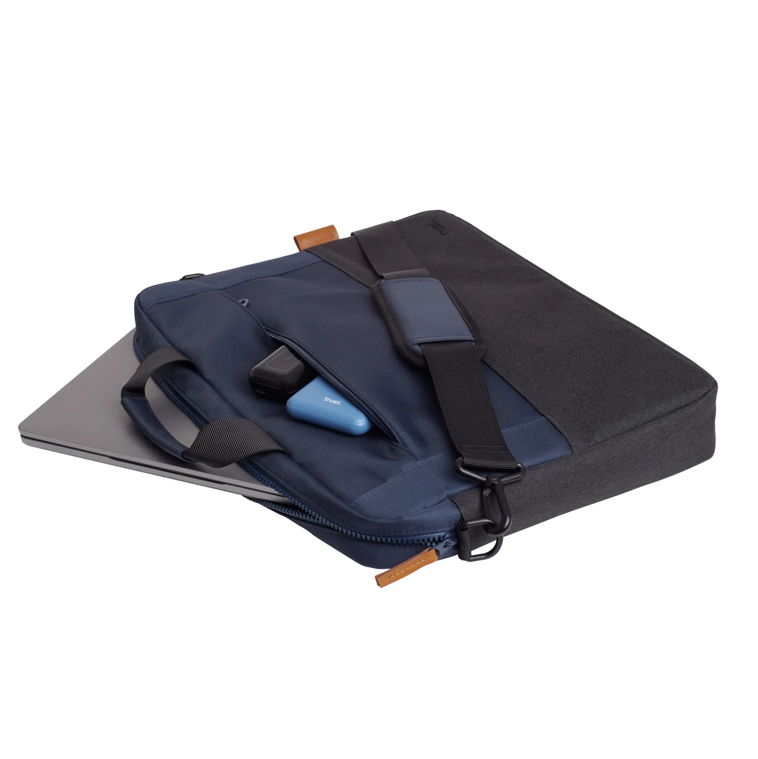 Mala para Portátil Trust Lisboa 16" Azul Materiais Reciclados e Resistente à Água - Imagem 4