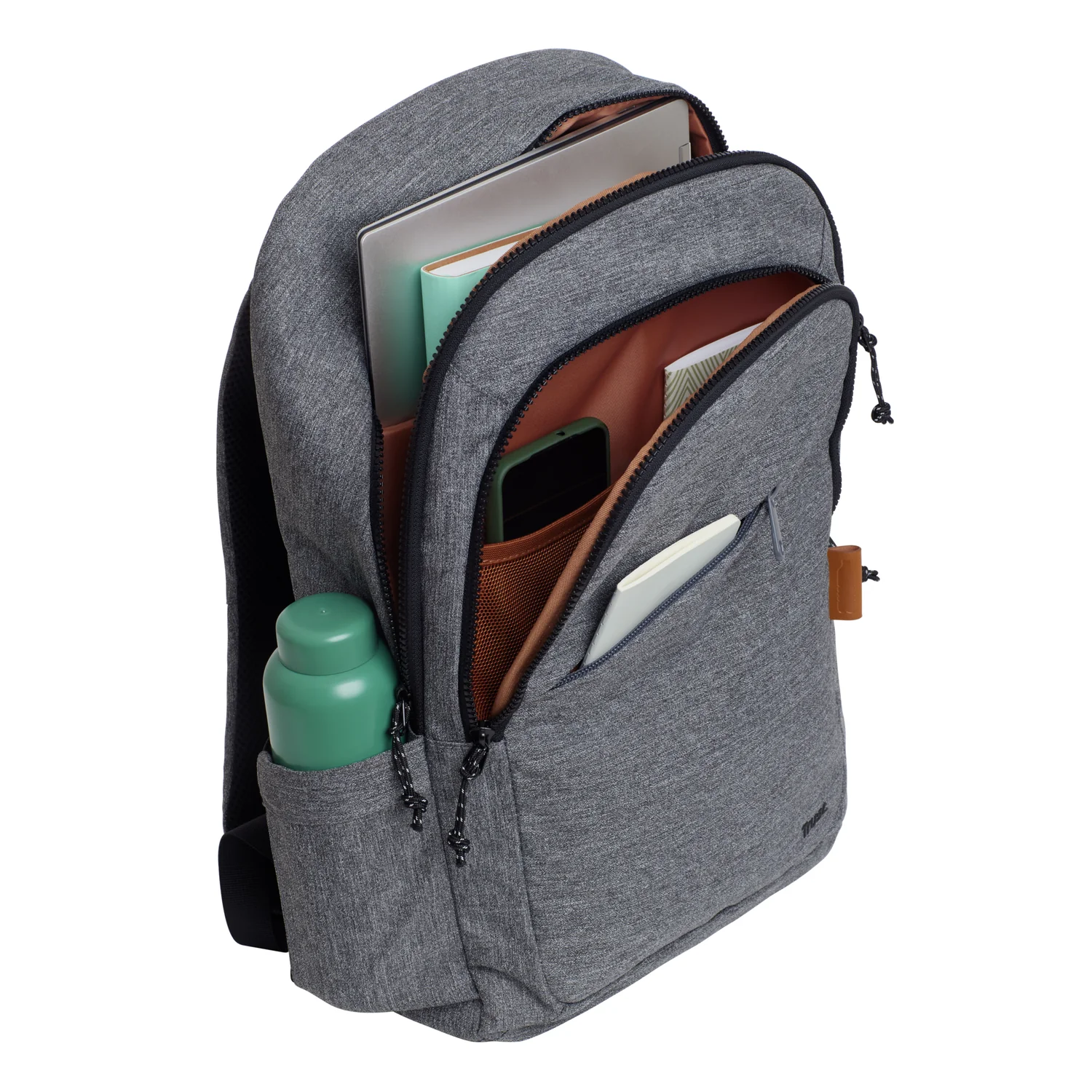 Mochila para Portátil Trust Avana 16" ECO Reciclada Cinzento 3 Compartimentos - Imagem 8