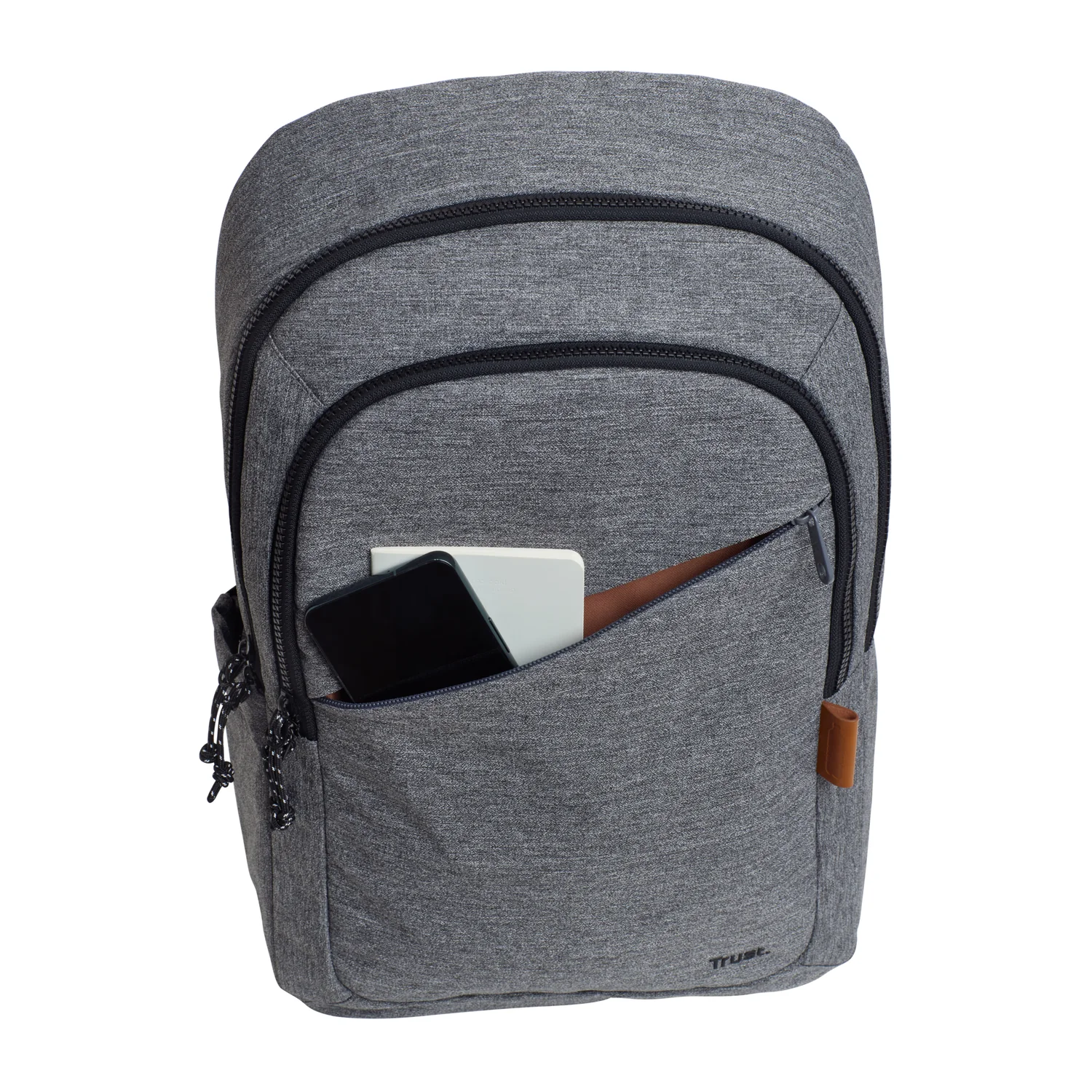 Mochila para Portátil Trust Avana 16" ECO Reciclada Cinzento 3 Compartimentos - Imagem 9