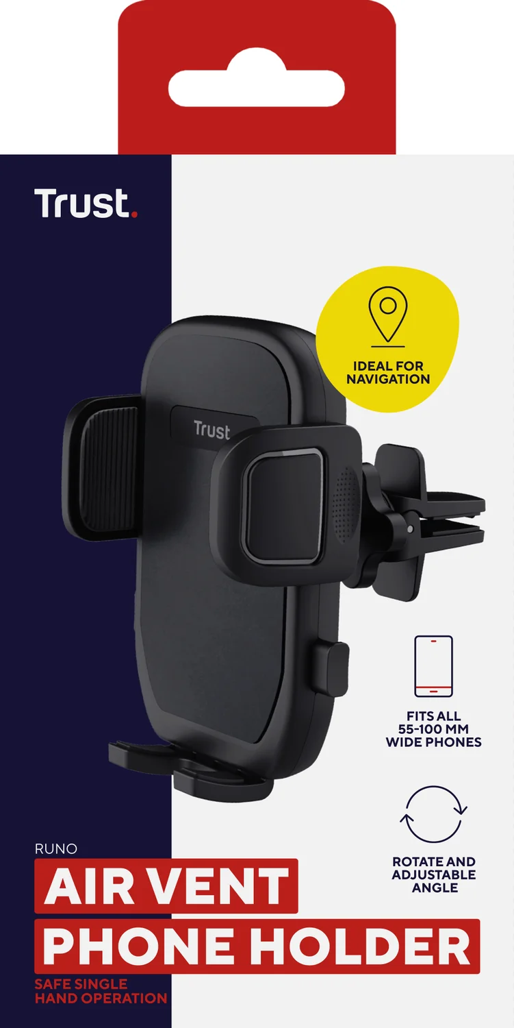 Suporte de Telemóvel para Carro Trust Runo para Grelha de Ventilação, Universal 4" a 7" - Imagem 9