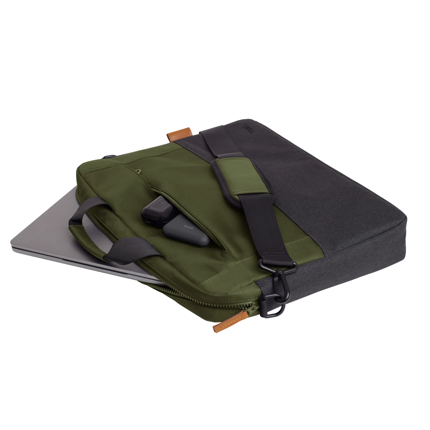 Pasta para Portátil Trust Lisboa 16" em Poliéster Reciclado com Alça de Ombro - Verde - Imagem 3