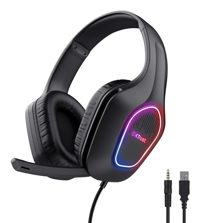 Auscultadores Gaming Trust GXT 416 Zirox USB com Iluminação LED Multicolor e Microfone Boom - Imagem 2