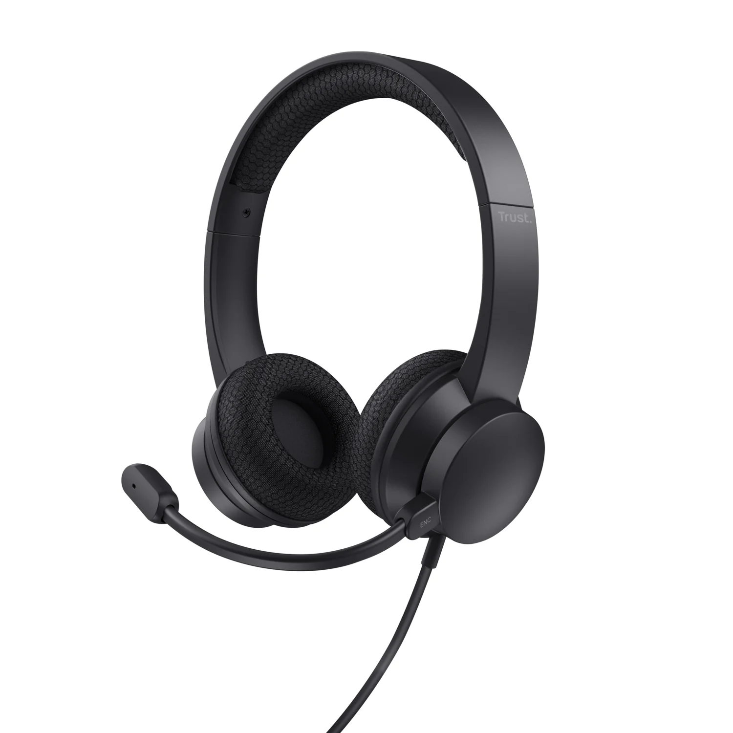 Auscultadores Trust HS-260 USB-ENC Binaural com Microfone Cancelamento de Ruído e Cabo 1.8m Preto