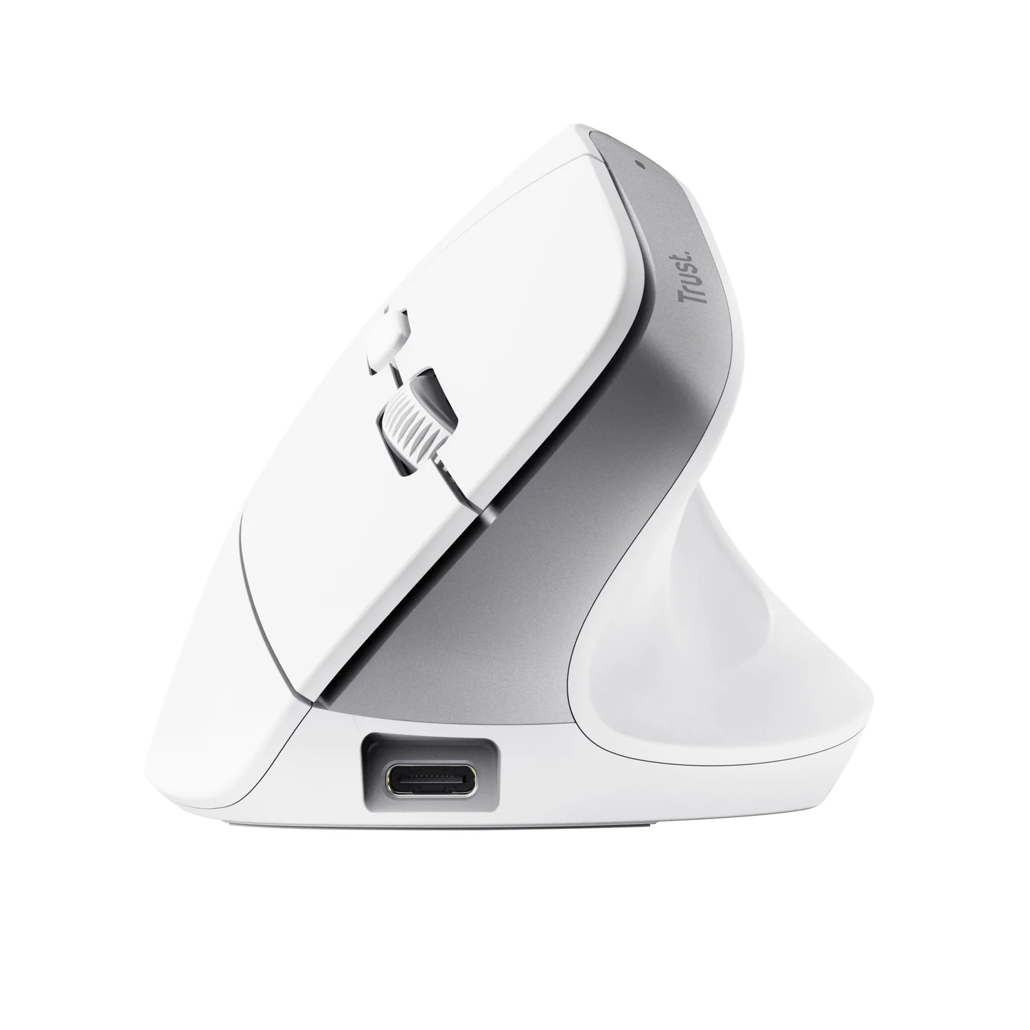 Rato Ergonómico Vertical Sem Fios Trust Bayo+ Multi-Dispositivo com Bluetooth e USB-C — Branco - Imagem 4