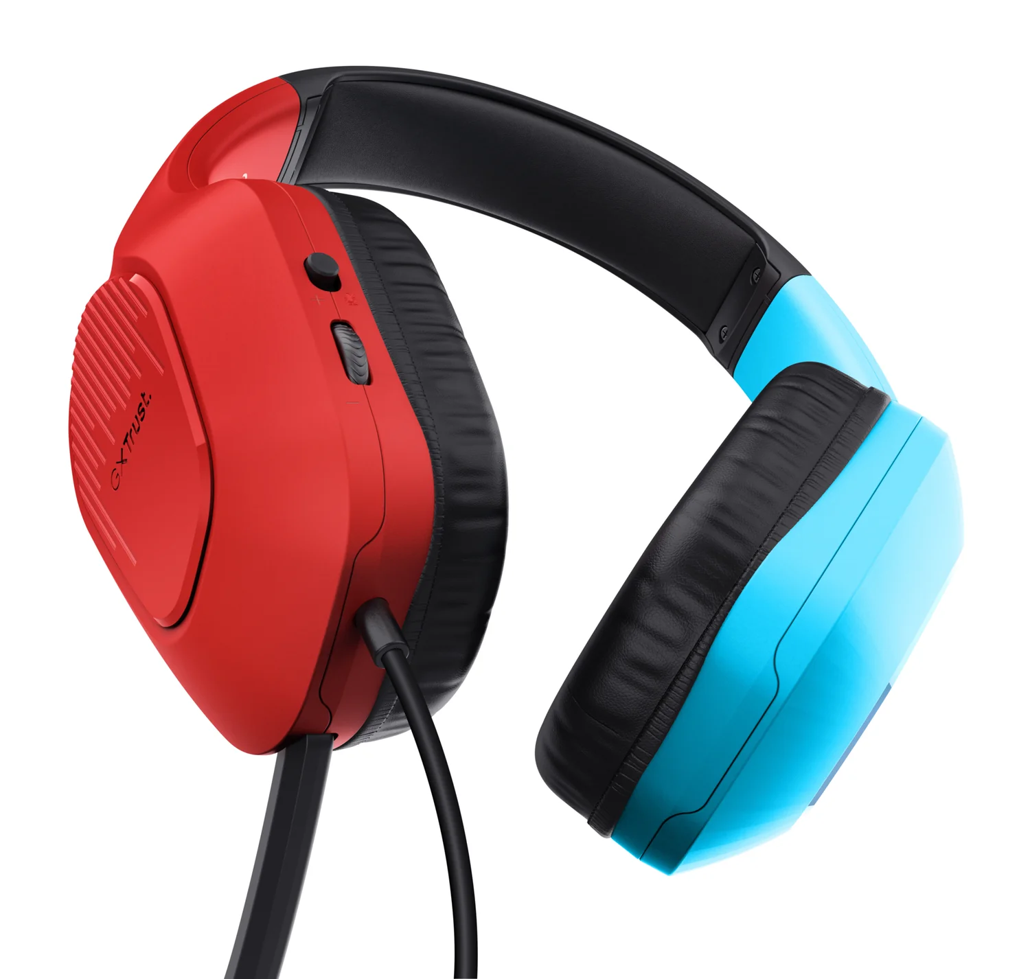 Auscultadores Gaming Trust GXT 416S Zirox com Fios para Nintendo Switch Preto/Ciano/Vermelho - Imagem 3