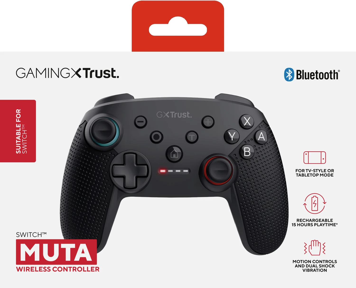 Comando Gaming Trust GXT 1246 Muta Bluetooth para Nintendo Switch, Switch Lite e Switch OLED Preto - Imagem 4