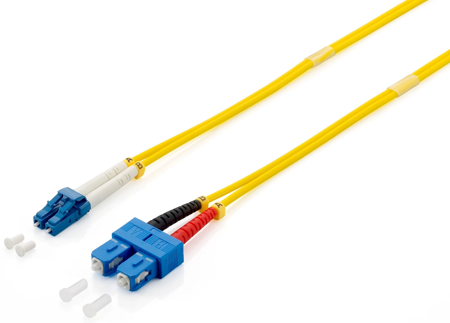 Cabo de Fibra Ótica Duplex LC/SC Monomodo 9/125µm 3m LSOH Amarelo Equip 254333 - Imagem 1